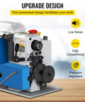 Built Tough 7 X 12 Inch Mini Metal Lathe Benchtop Machining Station showing upgrade design features including low noise and precision alignment.