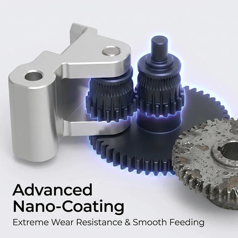 Extruder Gear Assembly Replacement For Flashforge AD5X Direct Drive Hotend Nano-Coated CNC Skeletonized POM Gears detail