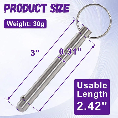 316 Stainless Steel Quick Release Pin With Spring Loaded Ball Tip Five Sixteenth Inch Diameter Two Point Four Two Inch Usable Length Saltwater Ready Rustproof Marine Hardware For Bimini Tops And Boats No Fuss Easy To Use Pin One Pack shown with dimensions and weight details.