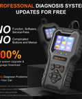 OBD2 Car Code Reader And Oil Light Reset Scanner For 1996 And Up Cars, OBDII Diagnostic Tool in black with display screen