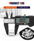 Premium Grade 99.6 Percent Pure Aluminum Ingots And Pellets Pack One Pound Raw Metal Blocks measured at 18mm length and 9.5mm diameter.