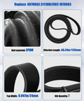 Top Tier Serpentine Drive Belt For Honda Crv L4 2.4L And Dodge Ram 1500 Viper With Seven Ribs Long Lasting Epdm Rubber Cord.