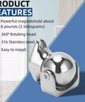 Magnetic Door Stopper For Marine Boats And RVs 316 Stainless Steel Door Catch Magnet Holder For Yacht Accessories And Motorhome Built Tough Easy Install No Sweat Heavy Duty