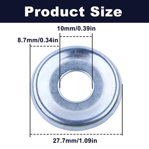 Clutch Washer, E-Clip, And Needle Bearing Kit For Stihl Chainsaws MS170 MS180 MS210 MS230 MS250 And More with dimensions.