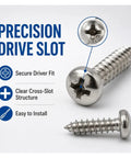 Micro 304 Stainless Steel Cross Drive Pan Head Self Tapping Screws Assorted M1 To M6 Set with precision drive slot and secure fit.