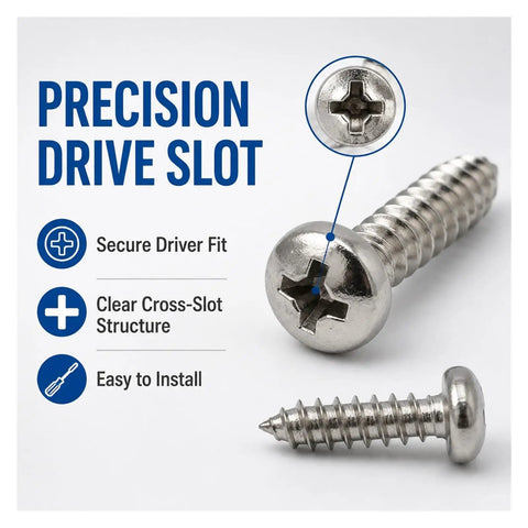 Micro 304 Stainless Steel Cross Drive Pan Head Self Tapping Screws Assorted M1 To M6 Set with precision drive slot and secure fit.