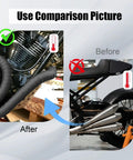 Exhaust Wrap Heat Shield Roll 2 Inch By 16 Foot Fiberglass Heat Wrap for Exhaust Pipes on Motorcycle Comparison Before After