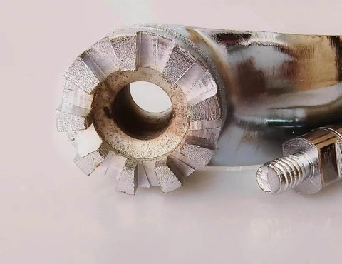 Close-up of 9 Teeth Crank Milling Machine Lift Crank Rocker Arm Parts Alloy Lift Crank Handle, showing precision machined teeth.
