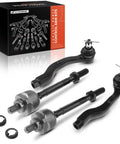 Front Inner And Outer Tie Rod End Kit For Honda CRV 1997 1998 1999 2000 2001 Replace Worn Tie Rods To Fix Loose Steering And Uneven Tire Wear Easy Install Durable Precision Fit For Smooth Quiet Handling, 4-piece kit with box