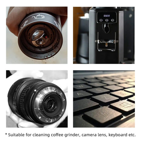 Air Blower Dust Cleaner Tool For Coffee Grinders Cameras Keyboards And Watches With Silicone Body Stainless Steel Nozzle