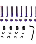 Purple Skateboard Hardware Kit With 8 Bolts And 8 Nuts For Longboard And Cruiser Mounting Screws, 1.5 Inch, Ultra Strong Alloy