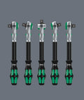 Zyklop Speed Ratchet Set Three Eighths Drive 29 Piece Metric Tool Kit With 72 Tooth Fine Pitch, pivoting heads in five lock positions.