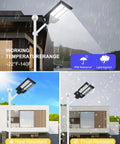 Super Bright 1000W Solar Street Lights Outdoor 100000LM Waterproof Dusk To Dawn With Motion Sensor And Remote in rain and snow