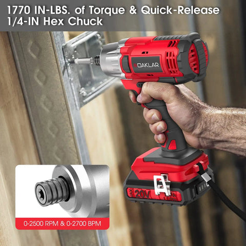 Using the 20V Cordless Drill And Impact Driver Combo Kit With Half Inch Hammer Drill And Quarter Inch Impact Driver Dual Batteries Charger 29 Piece Accessory Set Carrying Bag A Real DIY Workhorse For Serious Projects And Home Repairs on a metal plate