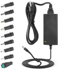 48V 1.25A 60W Power Supply Adapter For PoE Gear, Compatible With ProSafe GS108PE Switches And PoE Injectors, 100V-240V Input, DC 48V 1.25A Output, 5.5mm x 2.5mm Or 5.5mm x 2.1mm Plug black adapter with multiple DC tips