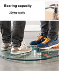 Clear Tempered Glass Rotating Serving Tray Round Turntable For Dining Table 39 Inch Lazy Susan Organizer Easy Spin Glass Centerpiece supports weight