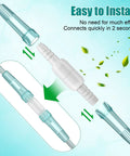 Geiserailie 10-pack oxygen tubing swivel connector; white plastic, 360-degree rotation to prevent tangles.