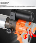 Close-up of UWYTGF Cordless Battery Powered Electric Hydraulic Plier Crimping Tool with Pro Press Machine showing heat dissipation features.