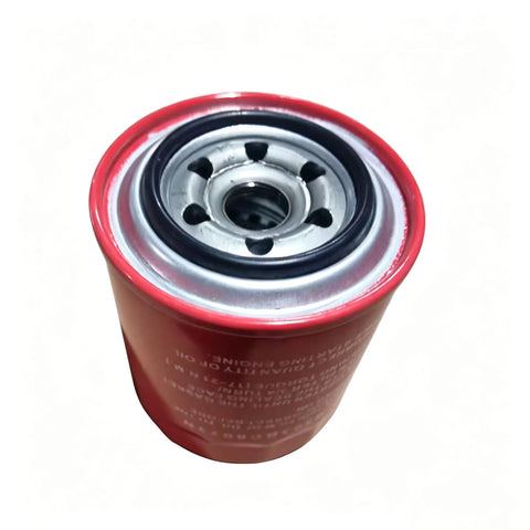 All In One Oil Filter Fuel Filter And Air Filter Kit For Mahindra Roxor Includes 0303BC0071N 1001CAA14881N 0313AC0280N OEM Grade Factory Tested For Peak Performance red oil filter close-up