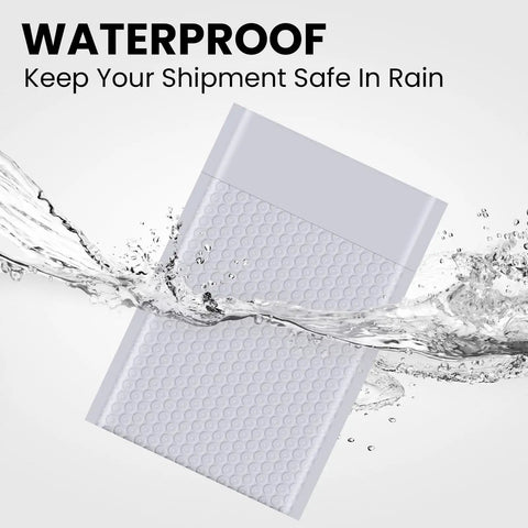 Bubble Mailers Eight Point Five By Eleven Inch Self Seal Padded Envelopes 25 Pack Grey Opaque Lightweight Shipping waterproof image