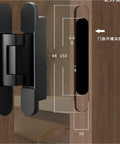 194mm Hydraulic Buffer Invisible Door Hinge Three Dimensional Adjustable Cross Hinge With Silent Automatic Closing For Interior Doors Heavy Duty Yet Smooth And Quiet Easy Install No Fuss Fits Most Doors