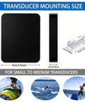 Screwless Transducer Mounting Plate Kit For Boats No Drill Hull Install Easy Clamp On 4.5 Inch By 3.5 Inch Standard Size Black