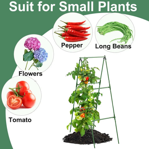 Heavy Duty 47 By 16 Inch A Frame Garden Trellis For Climbing Cucumbers Beans Peas And Other Vines With Netting for Small Plants