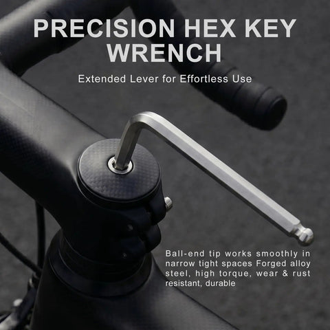 Compact Bike Repair Tool Kit L ball end hex wrench in bike handlebar