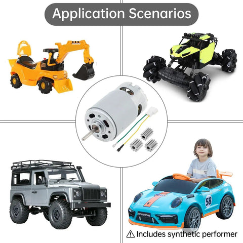 24V High Speed DC Ride On Car Motor Upgrade With 12000 RPM Beefed-Up Electric Drive Motor Replacement and application scenarios
