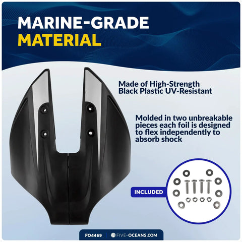Hydrofoil For Outboard Motor With Stabilizer Fins For Outboards And Stern Drives To Give Your Boat A Boost In Speed