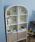 Shelf with Lemon Branches Floral Peel And Stick Wallpaper Removable Self Adhesive Vinyl Mural Roll 17.7 By 354 Inches in nursery
