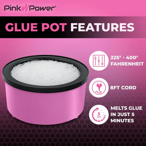 Electric Hot Glue Pot With Adjustable Temp Melts Pellets And Sticks In One Smooth Pass In This Lightweight Craft Skillet features an 8ft cord and adjustable temperature.
