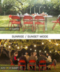 Outdoor Smart Dimmer Plug With Alexa And Google Home Control Easy App Remote Dim Lights Up To 400W Incandescent Or 150W LED CFL IP44 Weatherproof for string lights in garden setting.
