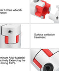 Three Piece 5Mm To 8Mm Flexible Plum Shaft Coupling Aluminum Beefy Motor Connector Flexible Spider Coupler close-up details
