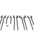 Five Types DIY Blacksmith Tong Set Bundle For Forge Fans, Pro Grade Stainless Rivet Tongs Kit With 5/16 Inch Mild Steel Blanks