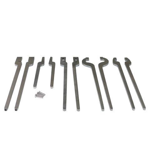 Five Types DIY Blacksmith Tong Set Bundle For Forge Fans, Pro Grade Stainless Rivet Tongs Kit With 5/16 Inch Mild Steel Blanks