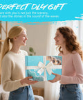Two women exchanging Ocean Resin Art Kit All In One For Beginners With Frames And Tools Epoxy Resin Set as a DIY gift