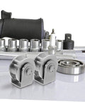 Heavy Duty Stainless Steel Pulley Wheel Set For Sliding Door Tracks, High Load Capacity, Smooth Operation For Lifting