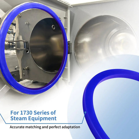 Door Gasket Replacement For 1730 Series Steam Sterilizer 02610020 Seal Gasket, blue silicone ring on sterilizer door