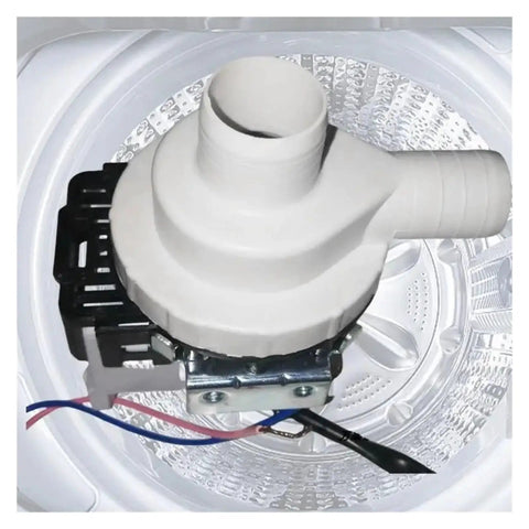 Heavy Duty Washing Machine Drainage Pump Pulls Water Fast With Absolutely Zero Fuss Universal Washer Motor Replacement Part top view inside washer.
