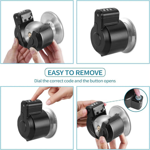 No Sweat Combo Door Knob Lock Child Proof Cover Seals Keyholes For Bedroom And Bath, hands removing lock cover.