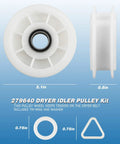 279640 idler pulley from Dryer Maintenance Kit With Drum Roller, Belt And Idler Pulleys Replacement Includes WPW10314173 Roller Set
