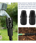 2 Pack 25 PSI Garden Hose Pressure Regulator For Drip Irrigation Systems Three Quarter Inch FHT To Three Quarter Inch MHT in use