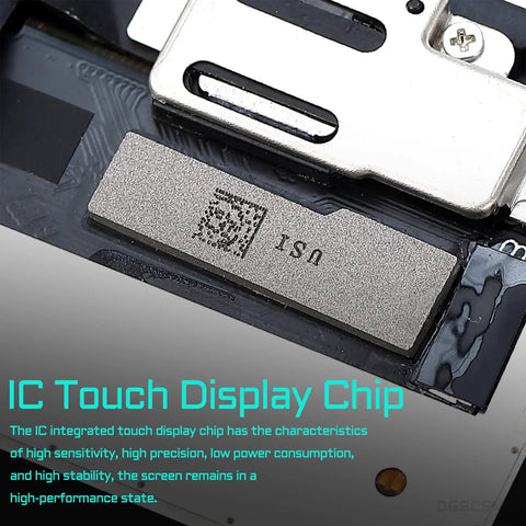 Close-up of IPhone 6s Plus Screen Replacement Kit With Home Button LCD Digitizer 3D Touch Display 5.5 Inch Black Glass Assembly chip.