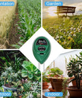 Grab-And-Go 3-In-1 Soil Test Kit Meter used for plants, veggies, garden, lawn indoor and outdoor tracking moisture, pH, sunlight
