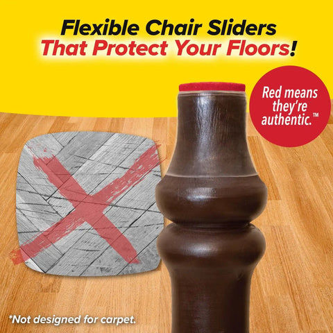 Clear Chair Leg Sliders Set For Hardwood And Tile Floors Scratch Proof No Fuss No Slip Furniture Caps on chair leg