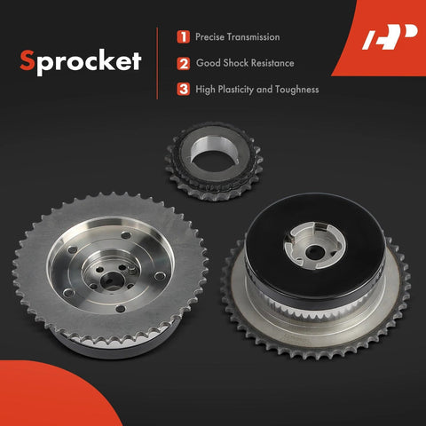 Engine Timing Chain Kit With VVT Sprocket And Tensioner For DOHC 4 Cylinder 2.2L 2.4L Fits Chevy GMC Pontiac Buick Equinox Malibu