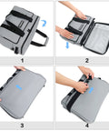 Insulated Cooler Bag Collapsible 32L Large Travel Cooler On The Go for Beach and Camping being folded and collapsed