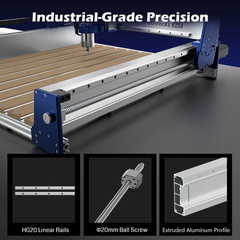 Massive 2x2 Ft CNC Router With 710W Spindle Closed Loop Steppers WiFi Enabled And App Controlled For Wood And Metal Carving