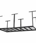 Overhead Garage Storage Rack With Oversized 8 Foot By 4 Foot Platform And Adjustable Height From 23 To 37 Inches For Heavy Duty Garage Organization And 750 Pound Weight Capacity Keeps Your Floor Clear installed view